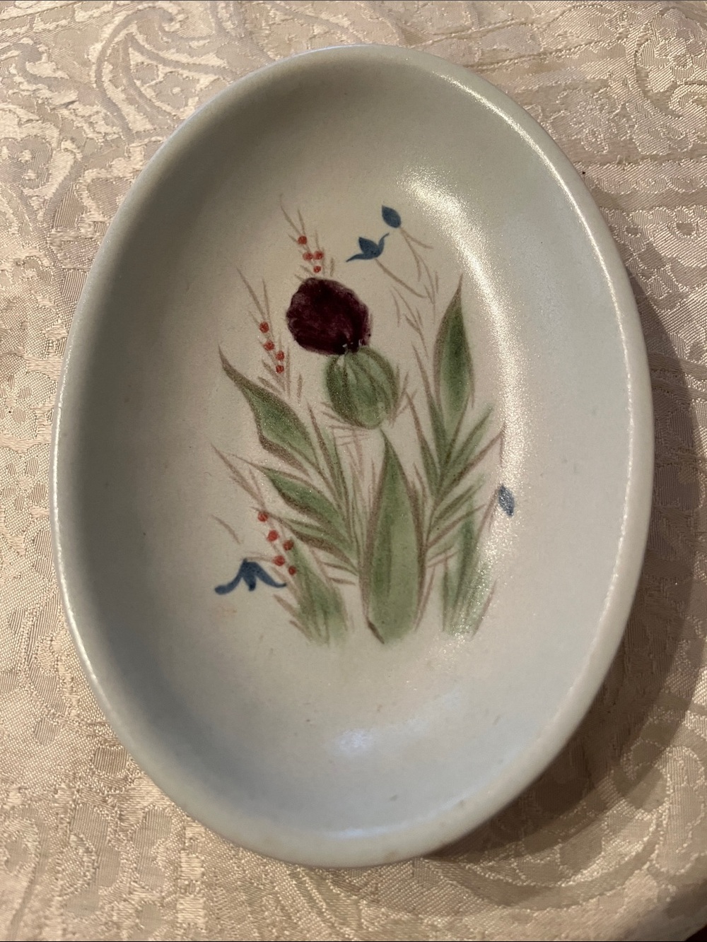 Buchan Thistleware butter tray or small dish made in Portobello, Scotland. EUC!